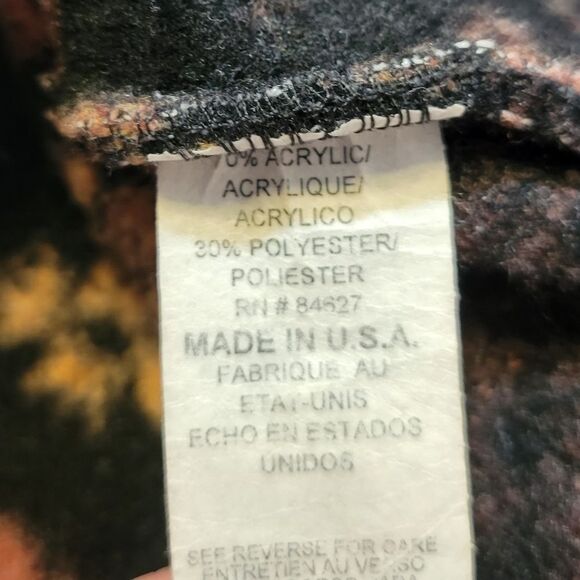 Bear Ridge Outfitters Vintage Aztec Pattern Button-Up Jacket Nobby Fleece - Picture 9 of 11